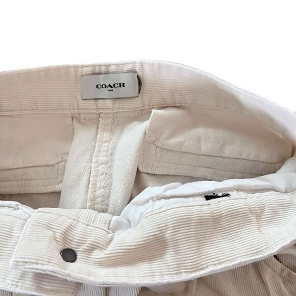 Coach Cream Corduroy Utility Cargo Pants - Picture 8 of 8